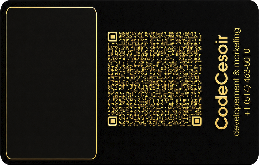 Carte de visite NFC Premium en métal 1-Tap | Carte NFC